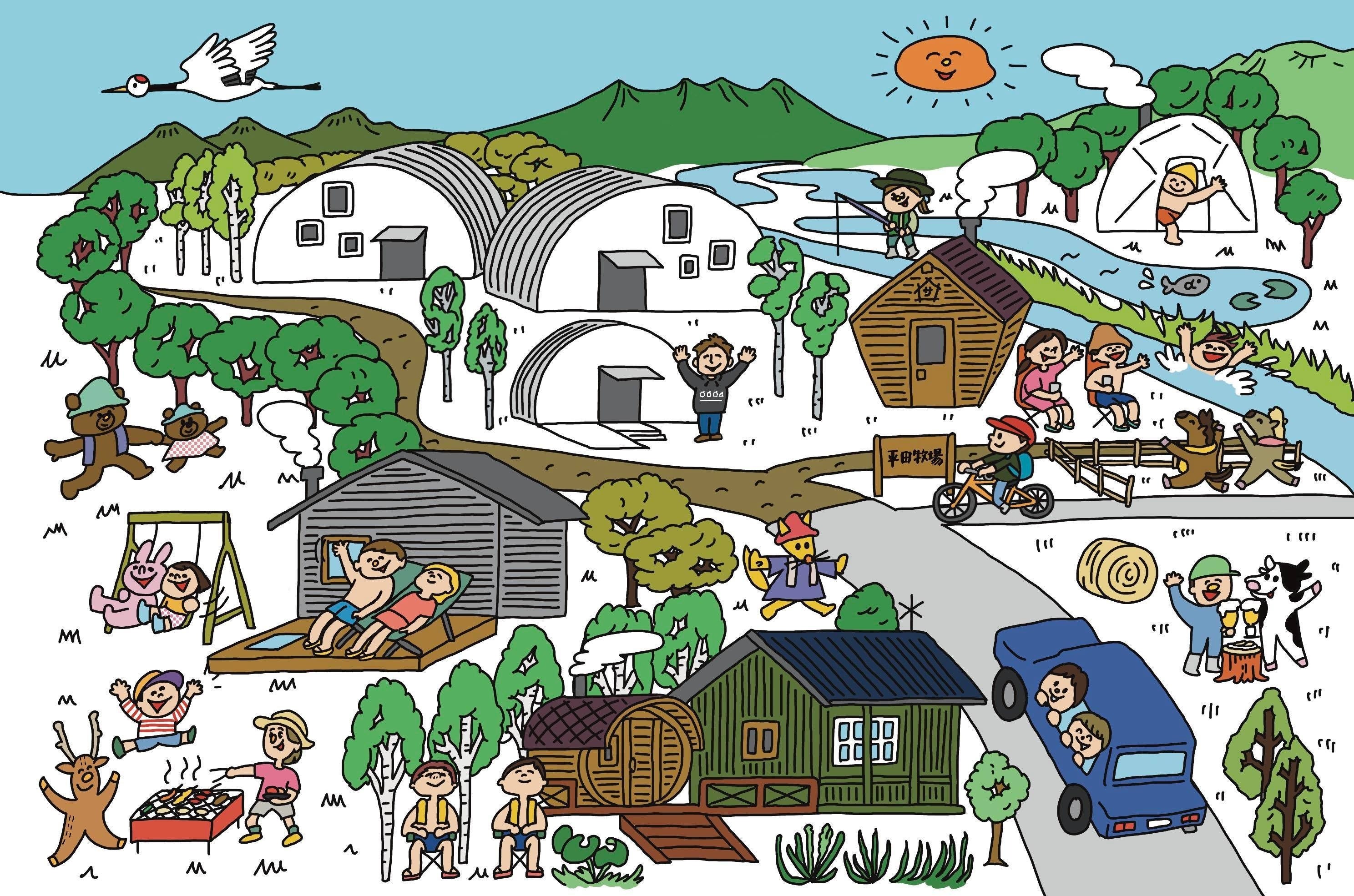 TSURUI Sauna＆Cabinsイメージイラスト