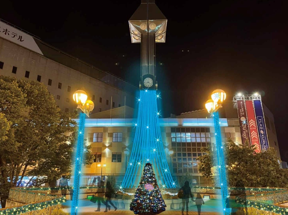 西鉄久留米駅東口「光の塔」