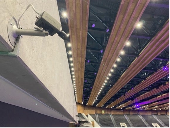 アリーナ全周に60台設置された4Kカメラ
