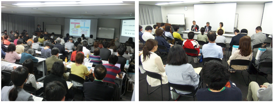 アレルギー疾患のスペシャリストを招いた講演会の様子