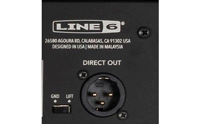 背面にある「XLRダイレクト・アウト端子」