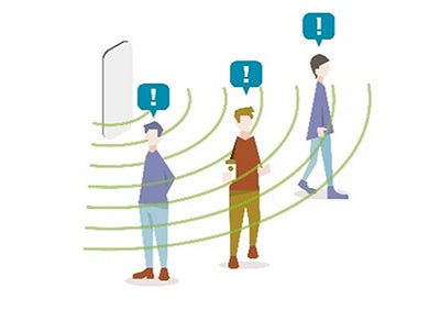 垂直方向に鋭い指向性を持ち同心円状に音が広がる『WS-FS-9015』