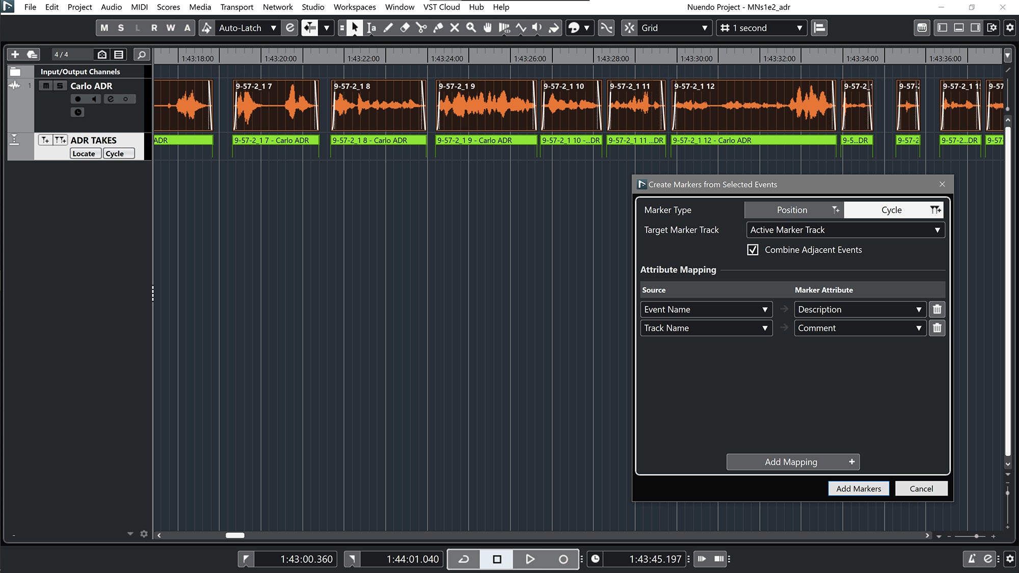 イベントからのマーカー作成機能