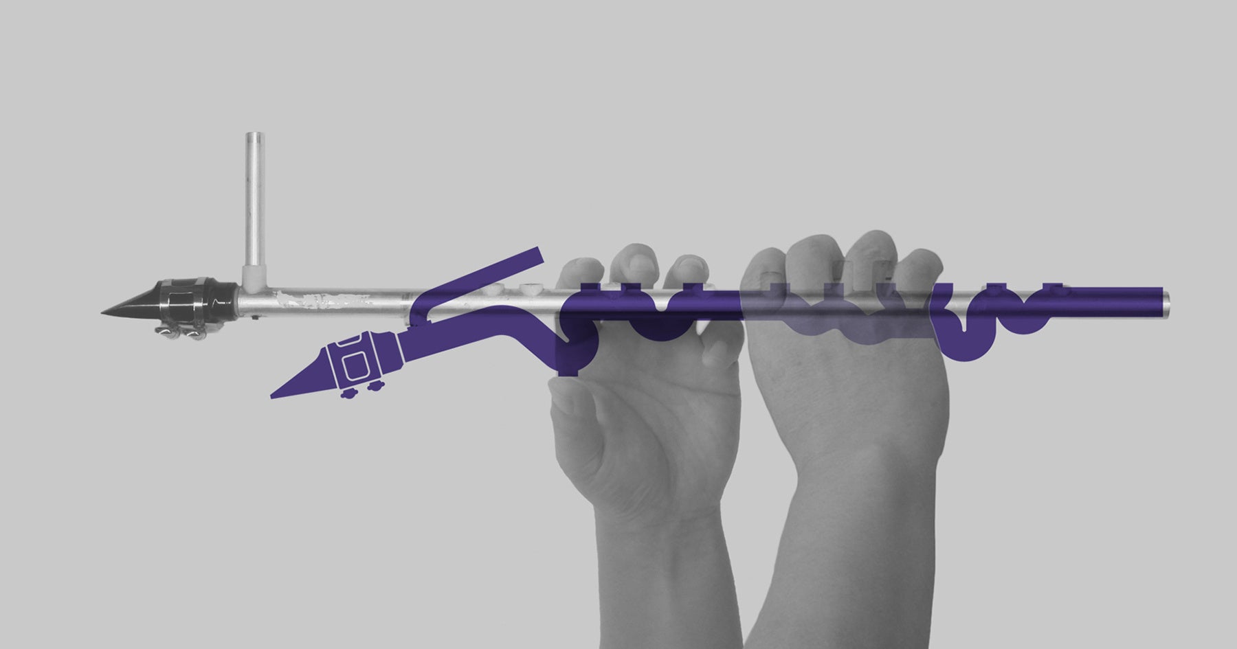 蛇行した分岐管構造