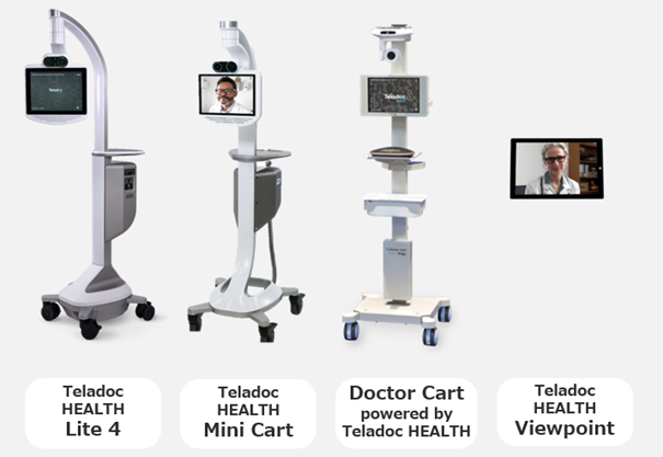 ※リアルタイム遠隔医療システム「Teladoc HEALTH」のラインナップ。本製品には医療機器に該当する機能は含まれていません。