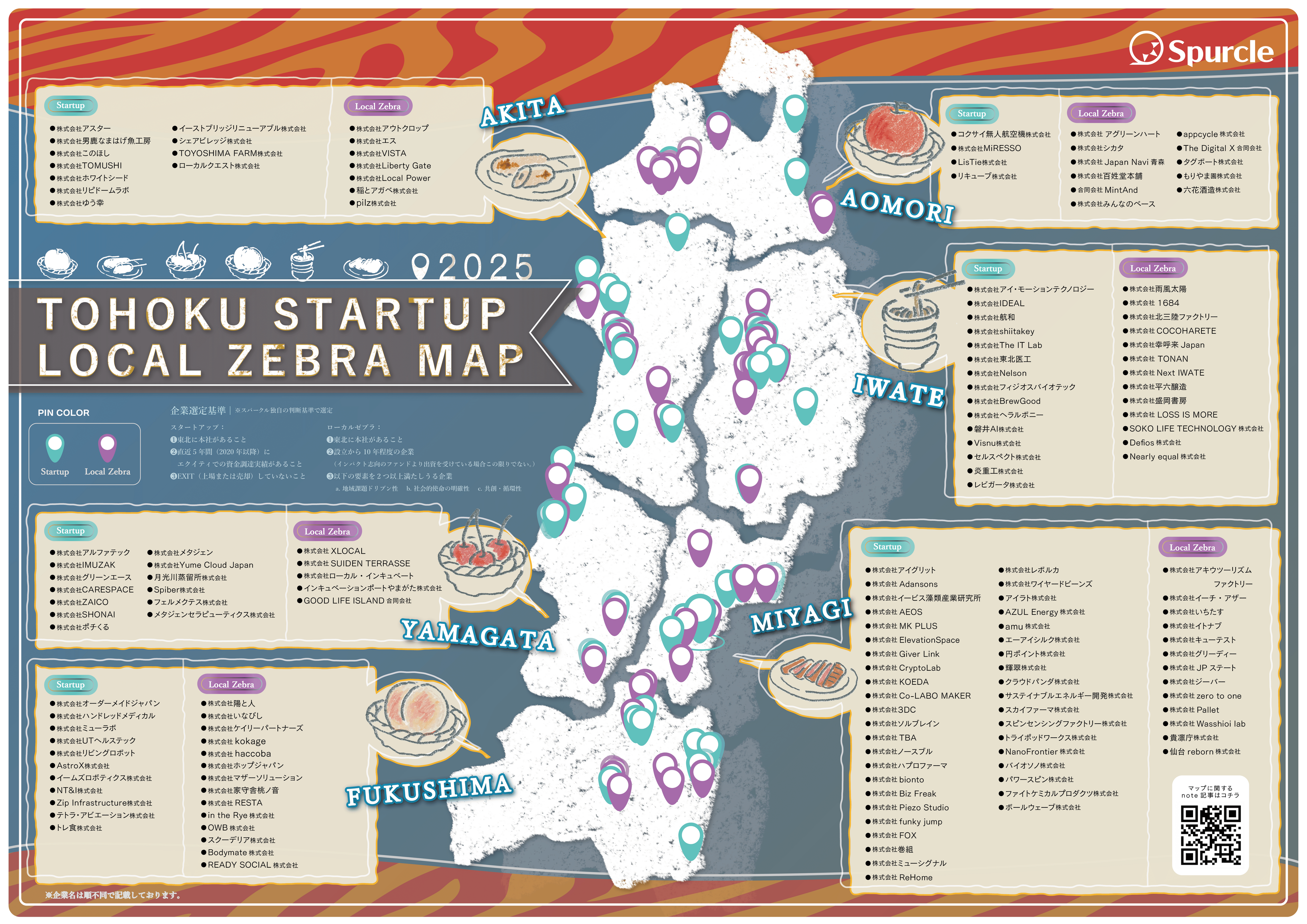 スパークル、「東北スタートアップ・ローカルゼブラ地図2025」を公開