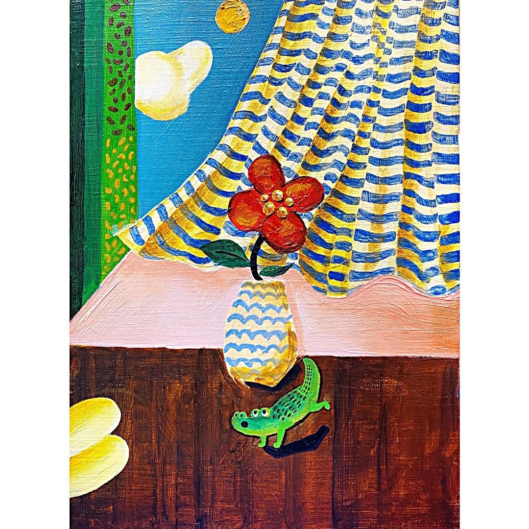 タイトル「Spring  carrying happiness has come／春は幸せと共に」(ETE PIN)