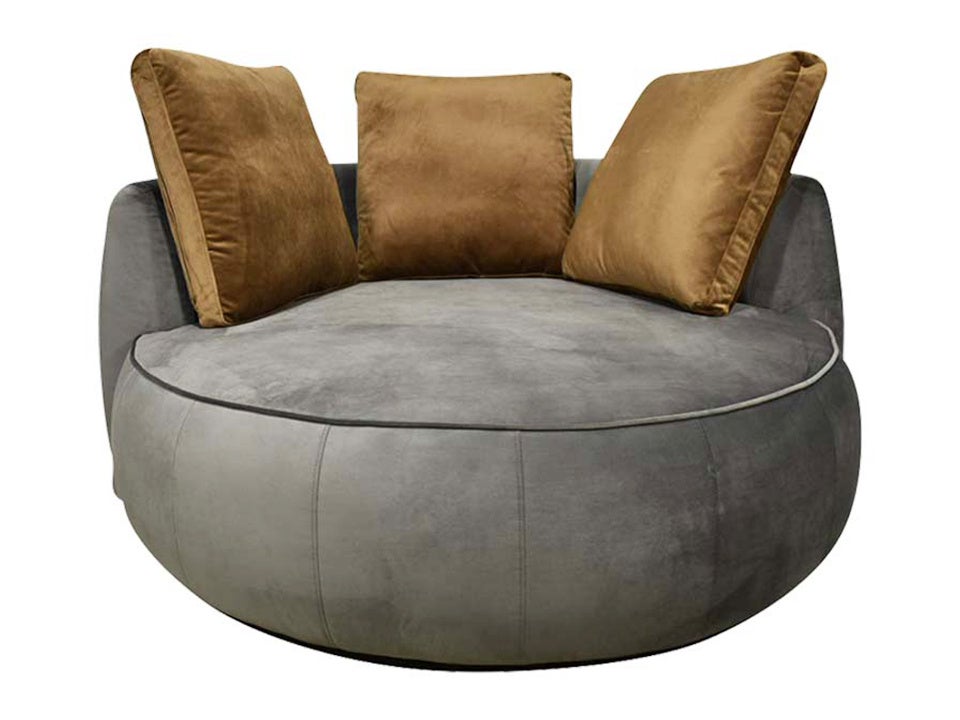 CIRCLEソファ2人掛け グレー／ブラウン