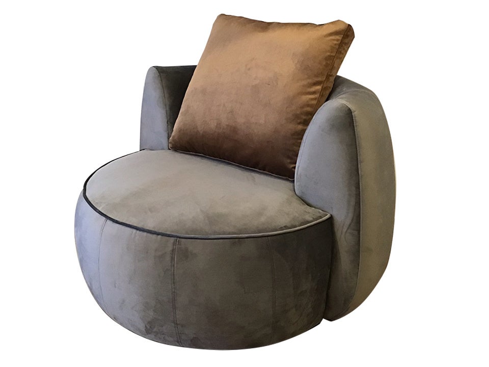 CIRCLEソファ 1人掛け グレー／ブラウン