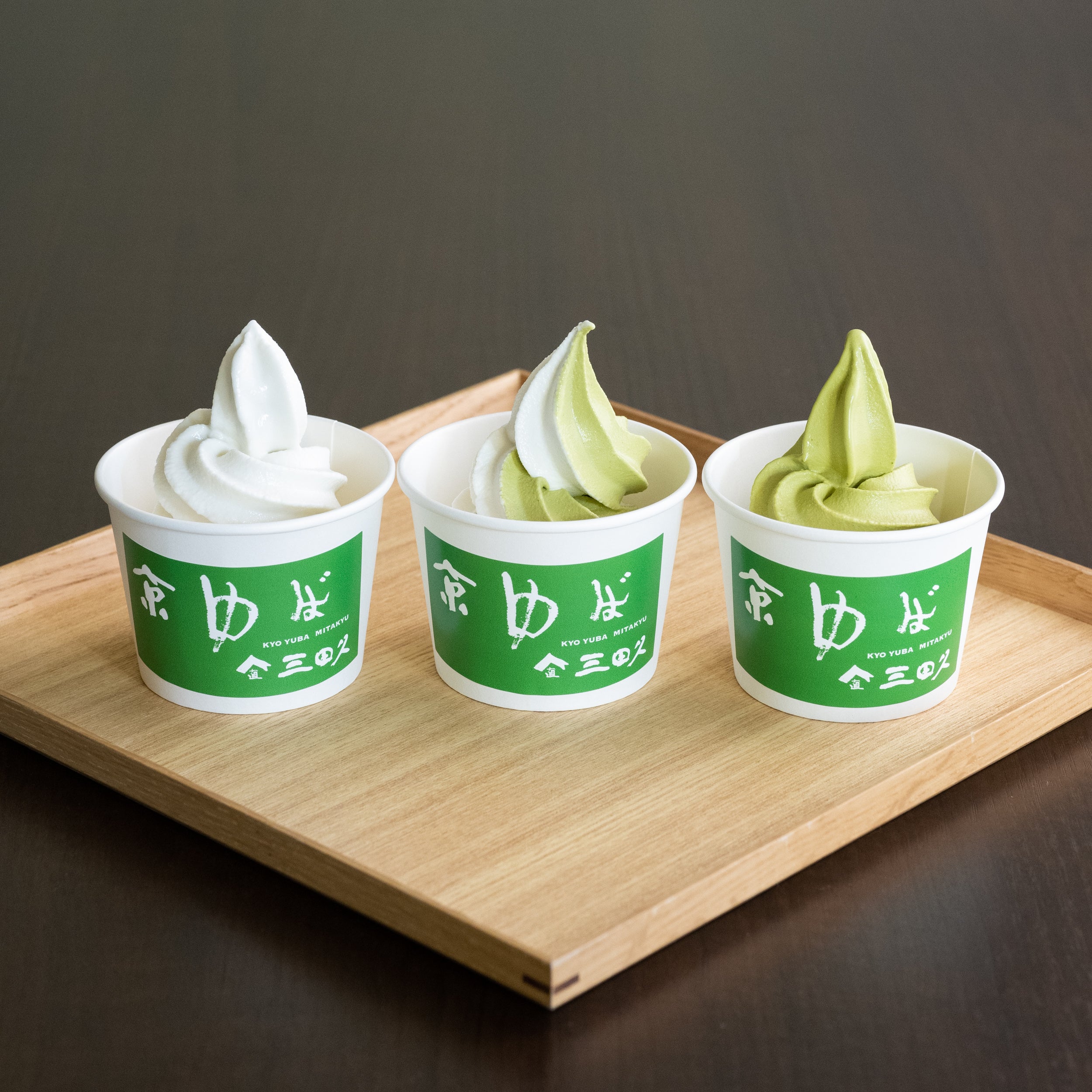 豆乳ソフトクリーム、抹茶ソフトクリーム