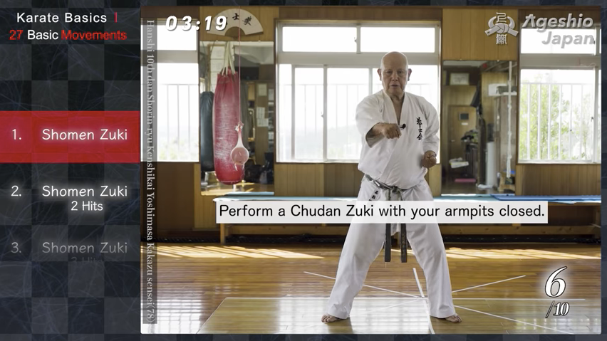 指導者と一緒に身体を動かす5〜10分の稽古動画が中心