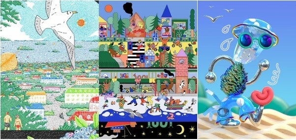 発表作品：左から中村隆、Aysha Tengiz、Jack Sach