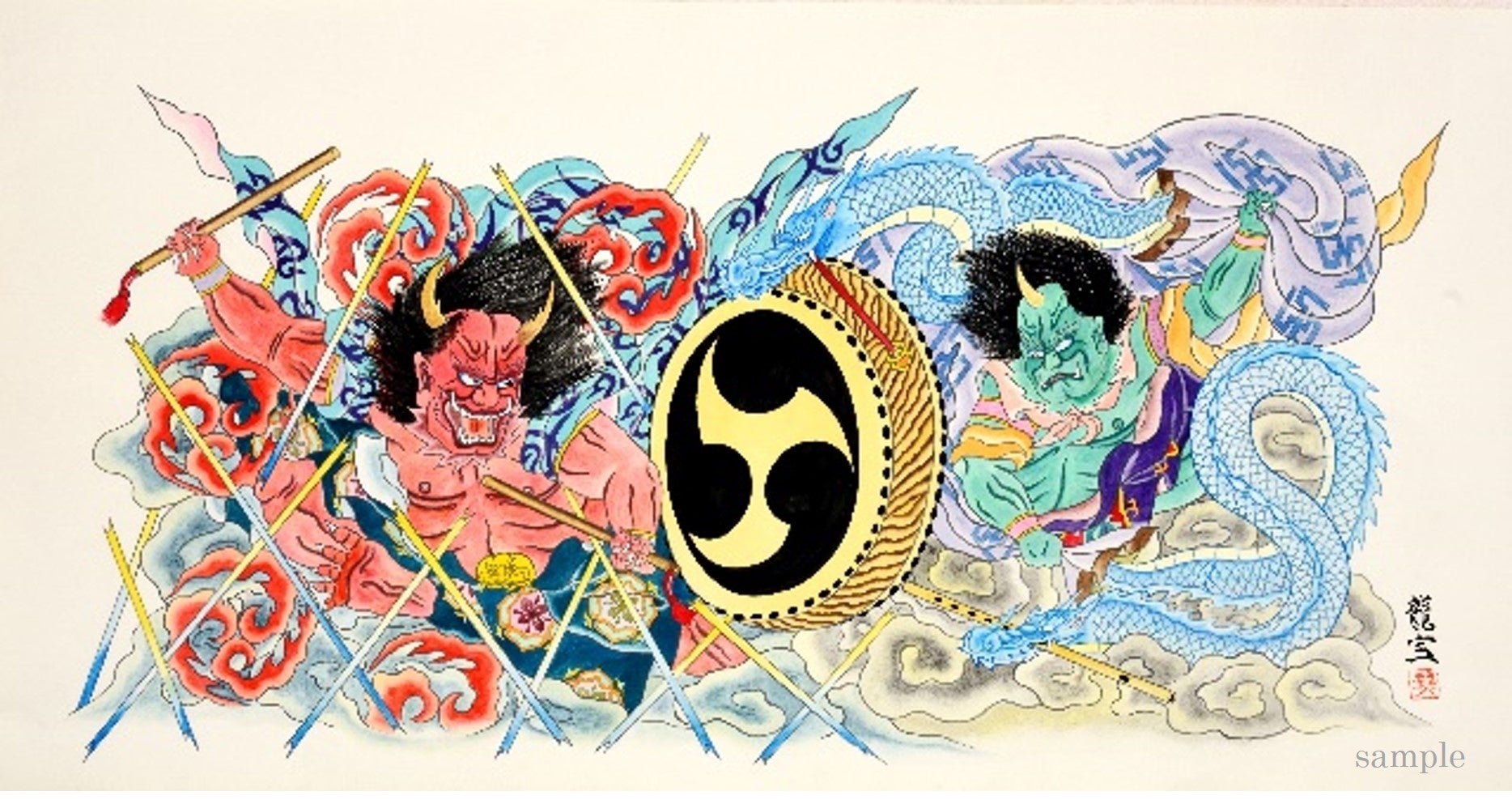 (2022年度)作品『風神 雷神』の原画イメージ