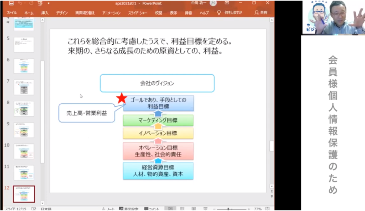 ライブ講義の様子
