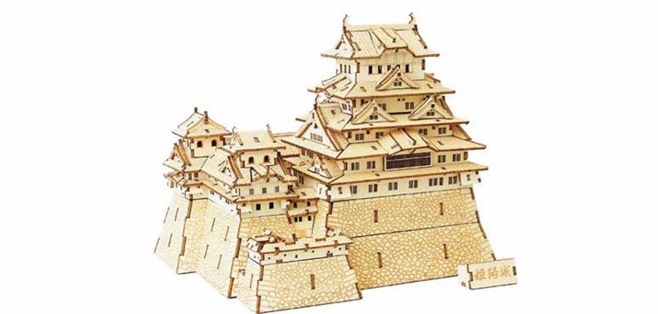 姫路城の木製立体パズル 株式会社エーゾーン:Wooden Art ki-gu-mi 姫路城