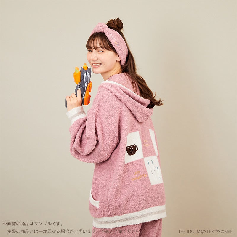 ルームウェア・パジャマ PUFF SLEEVE HOODIE SET UP (BB) 楽天市場】ふわふわ もこもこ ボーダーZIPパーカー&ロングパンツ