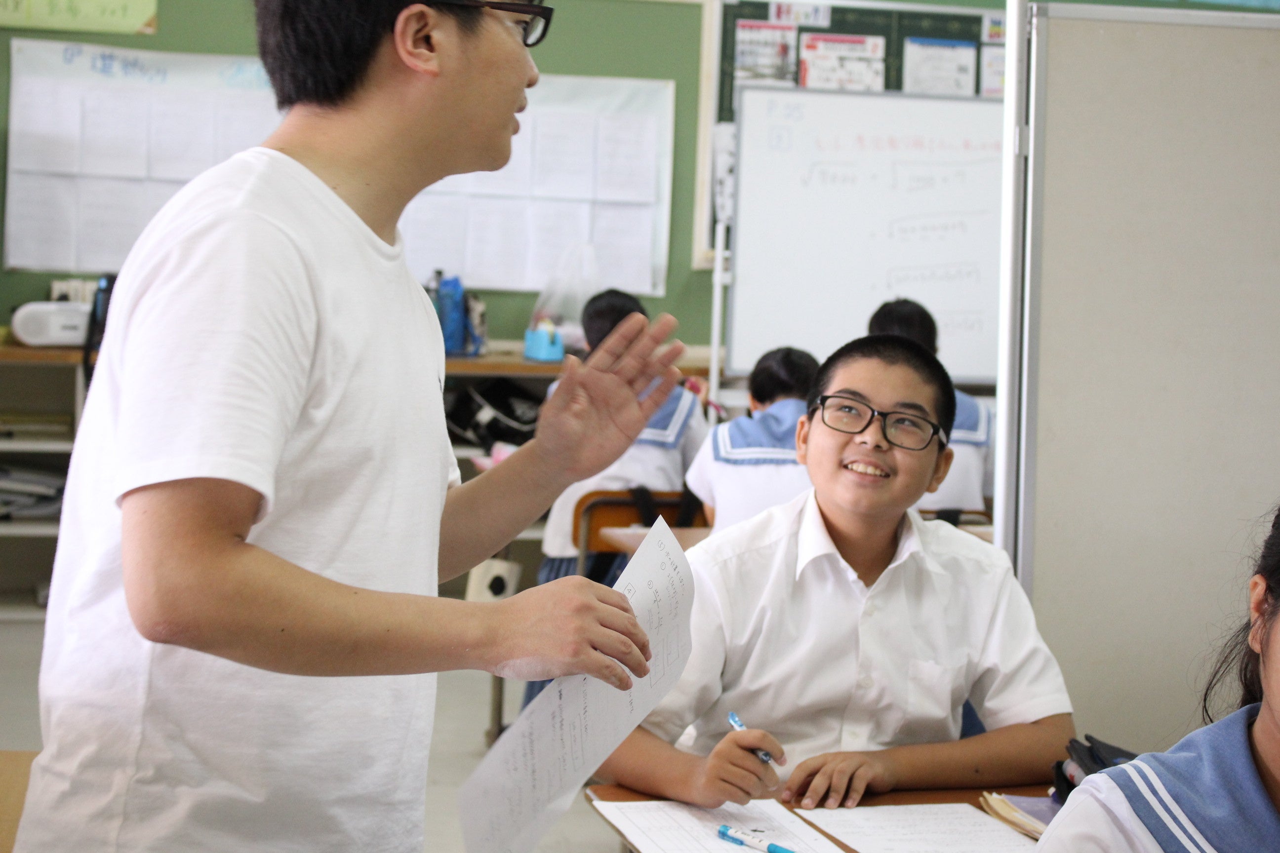 島での授業風景
