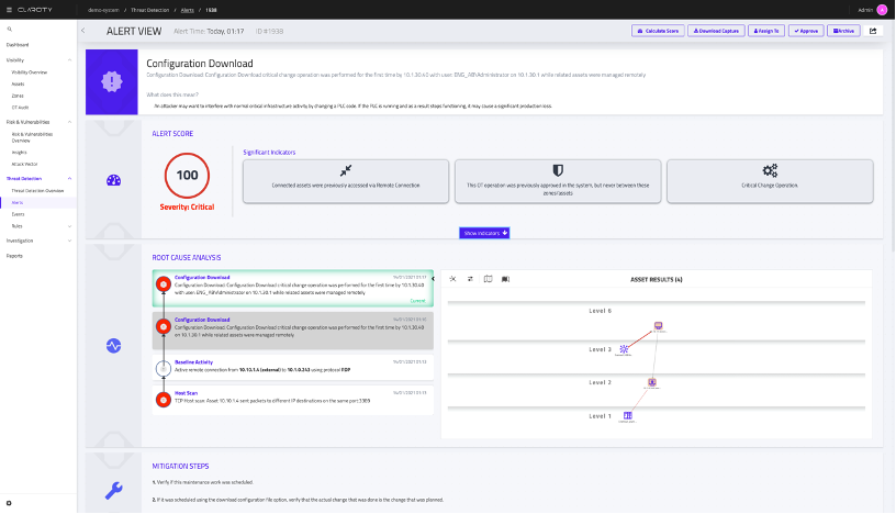 CTDアラートビュー：正当なトラフィックを特徴付ける挙動基準値を生成して、異常や既知、未知、新たな脅威に対してリアルタイムに警告を発します