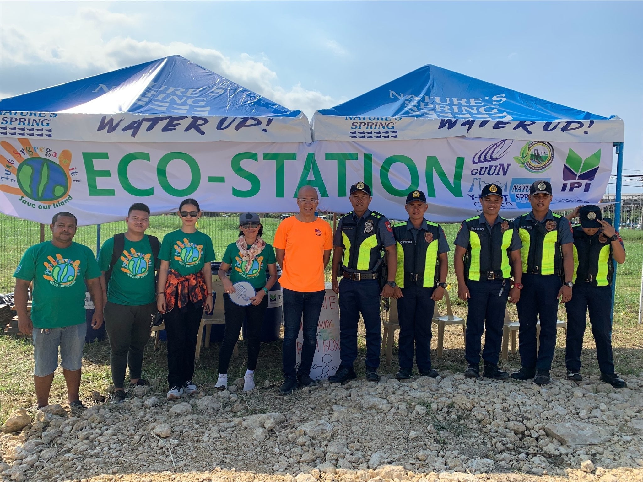 エコステーションと、会場の安全を守るセキュリティーチーム