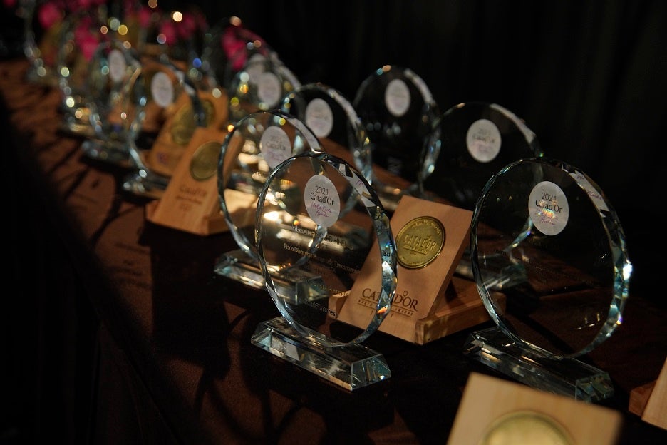 実際に贈呈されたトロフィー