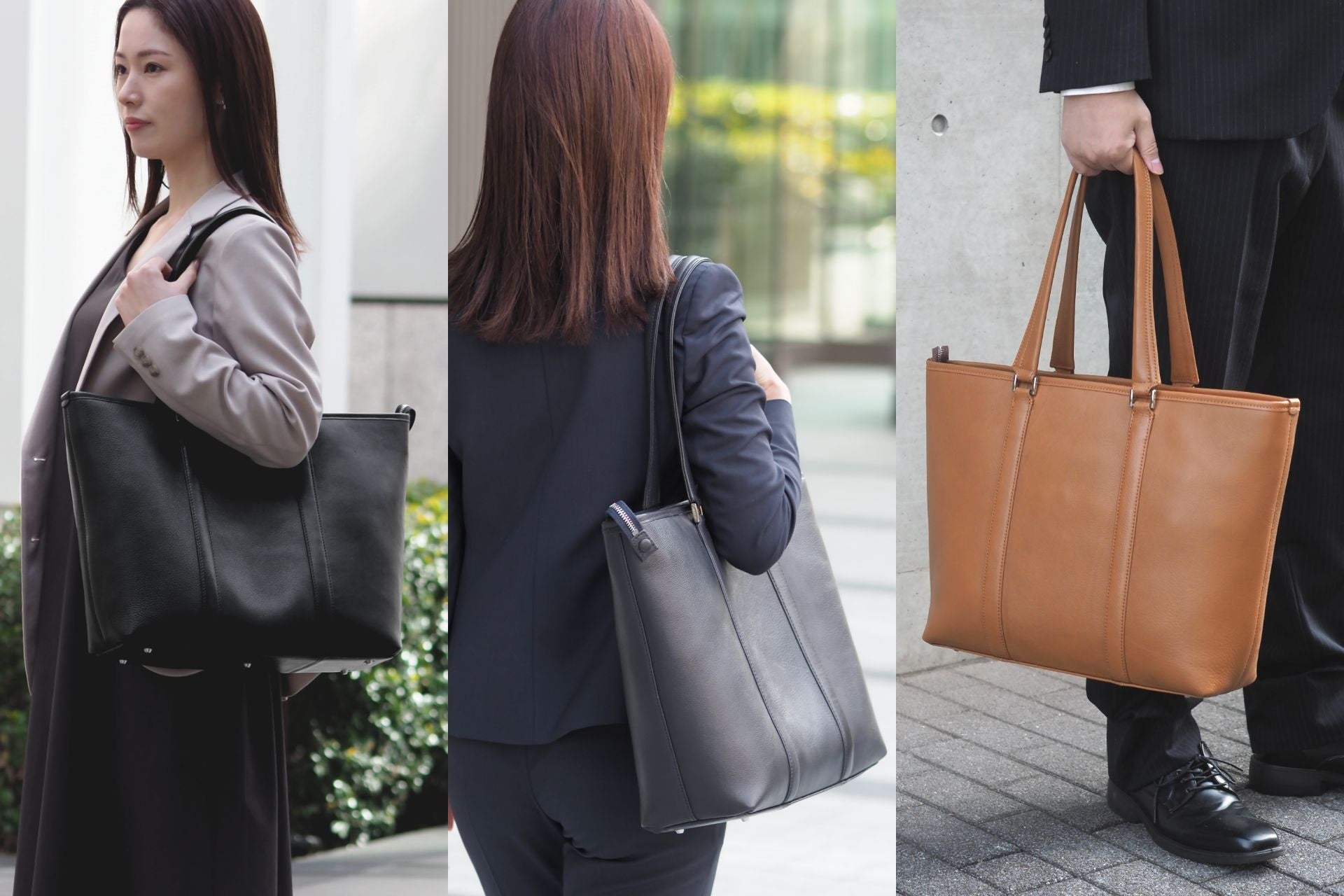 本革 B4対応 ビジネストートバッグ