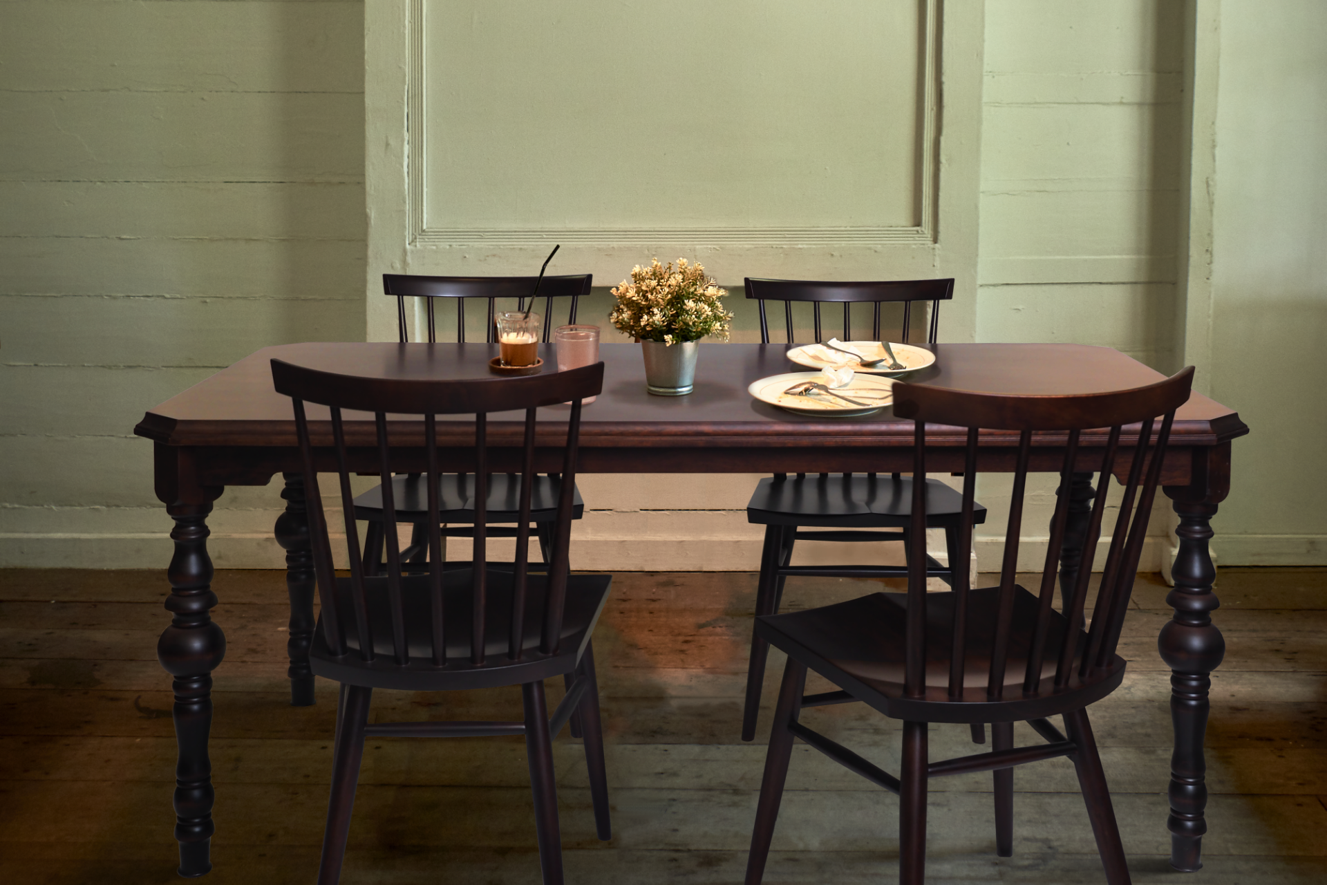 北海ダイニングテーブル＆ウィンザーチェア