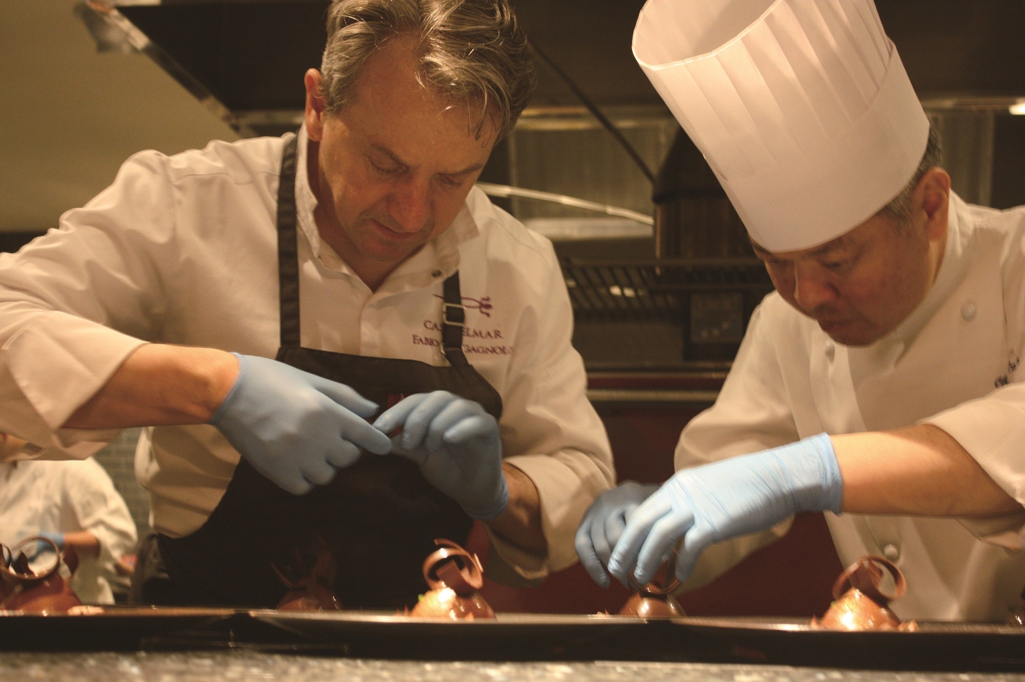 ファビオ・ブラガニョーロ氏とシェフ・上原雅弘