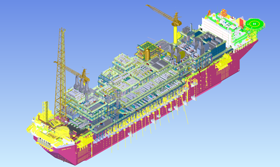 Uaruプロジェクト向けFPSO&nbsp; 3Dモデル