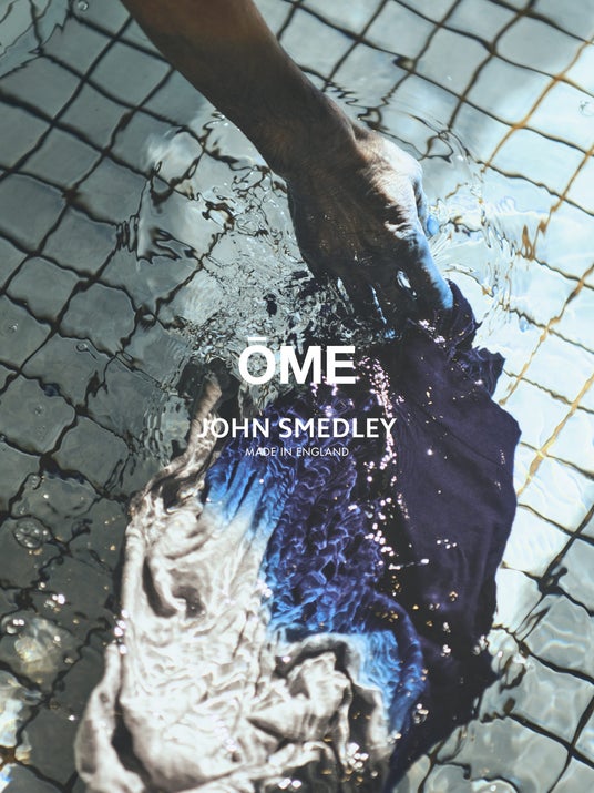 『JOHN SMEDLEY × ŌME』 天然製法の藍染による、すべてが一点もののコラボレーションアイテムを発売 『JOHN SMEDLEY × ŌME』 天然製法の藍染による、すべてが一点もののコラボレーションアイテムを発売