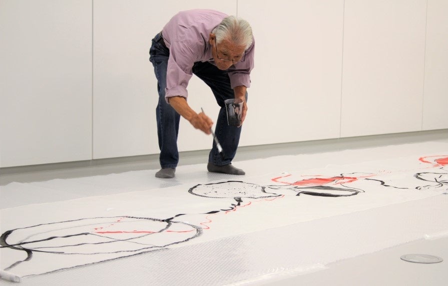 松谷武判氏 制作風景