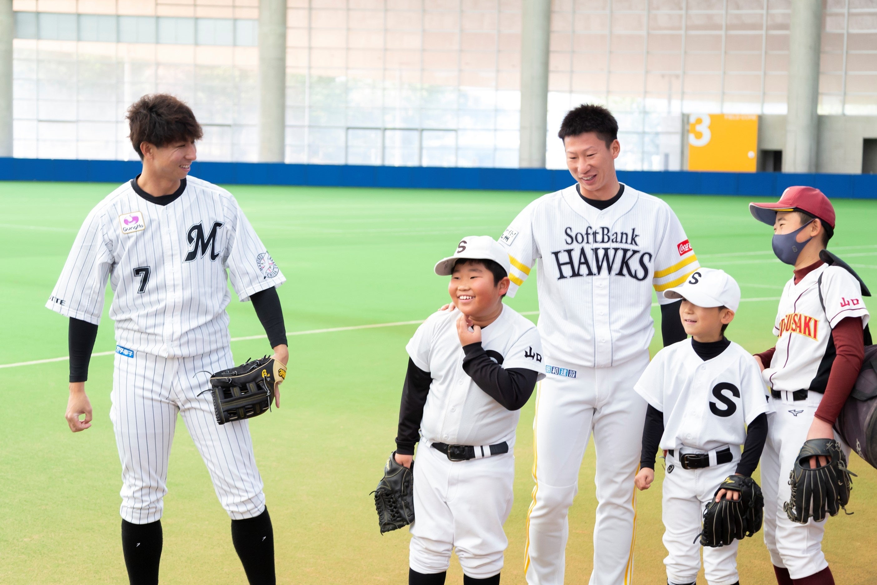 守備練習の様子