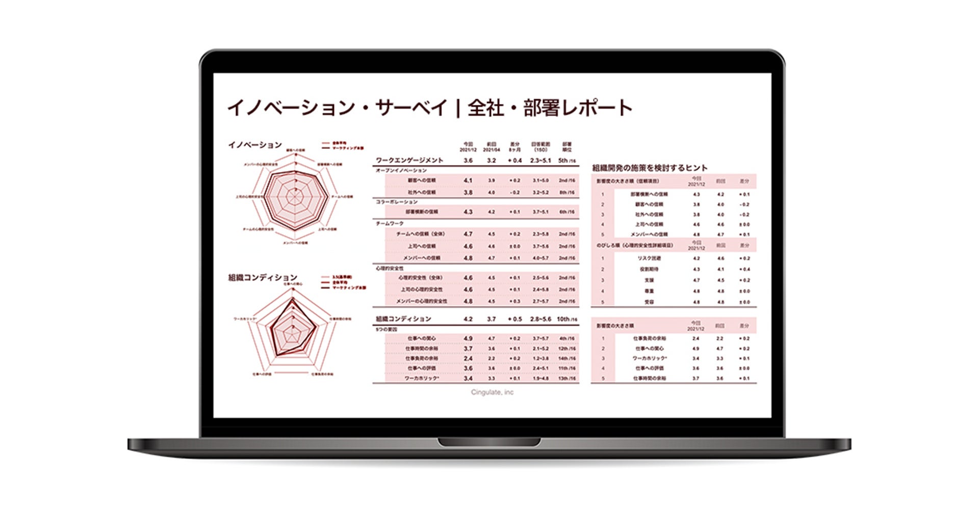 イノベーション・サーベイ レポート画面2