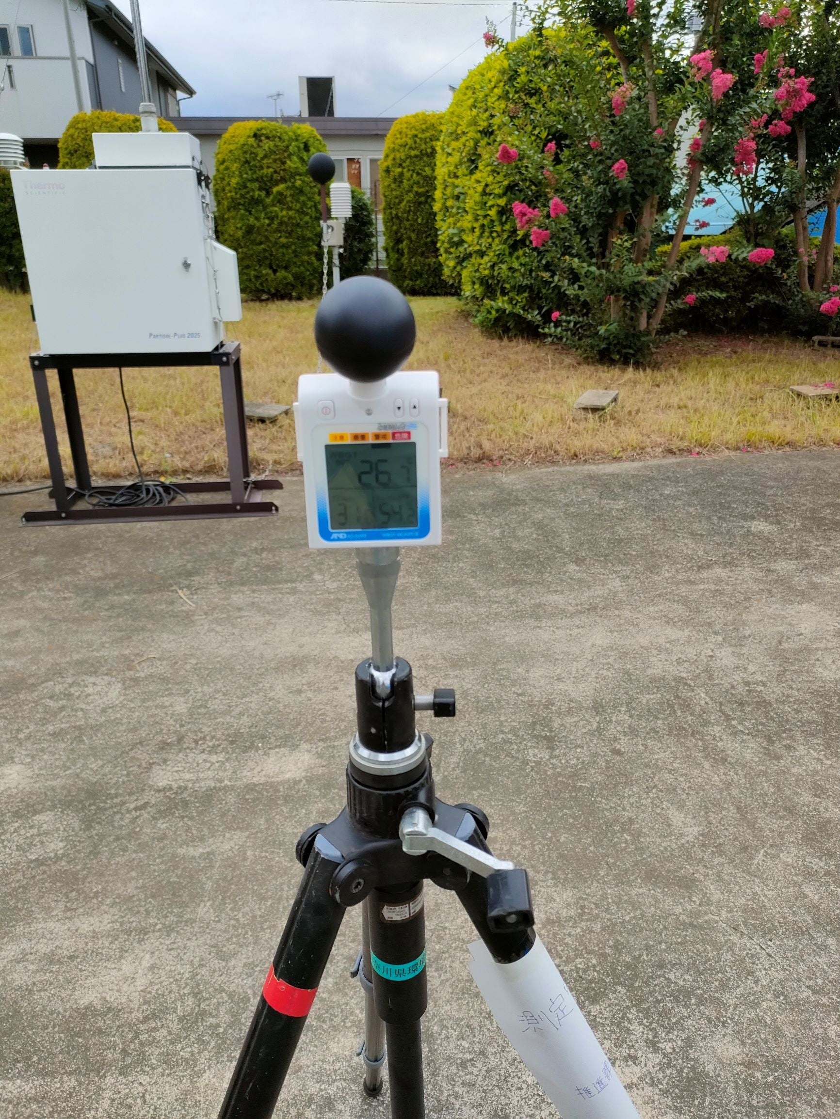 暑さ指数計による測定の例
