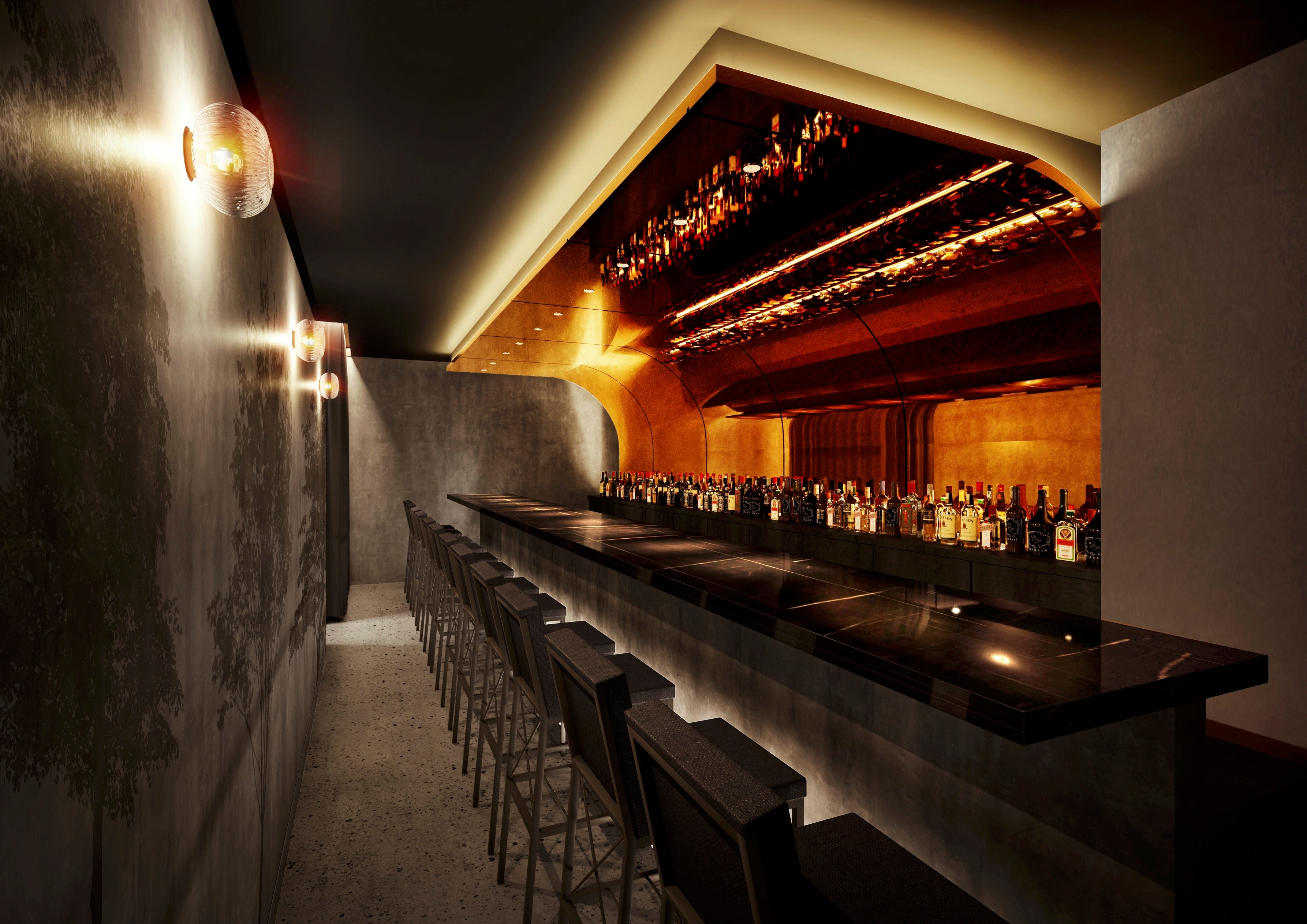 「Remake easy 名古屋」バーカウンターの雰囲気