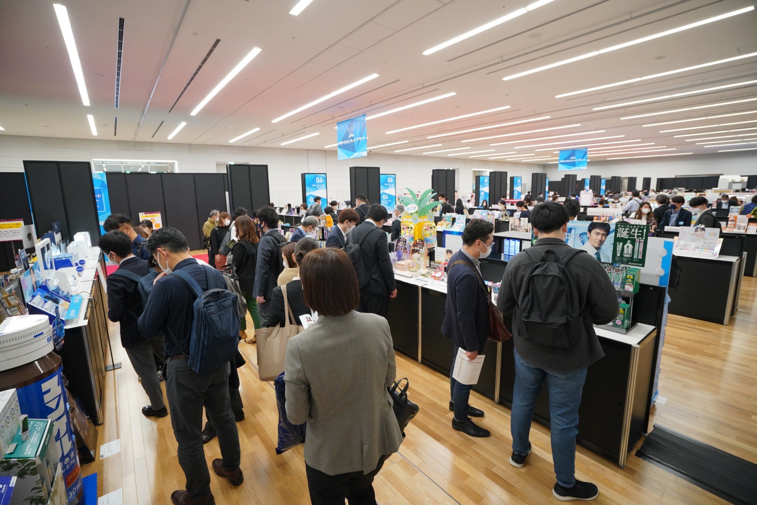 2021年のJPM協会展における、JPM POP クリエイティブ・アワードの展示の様子