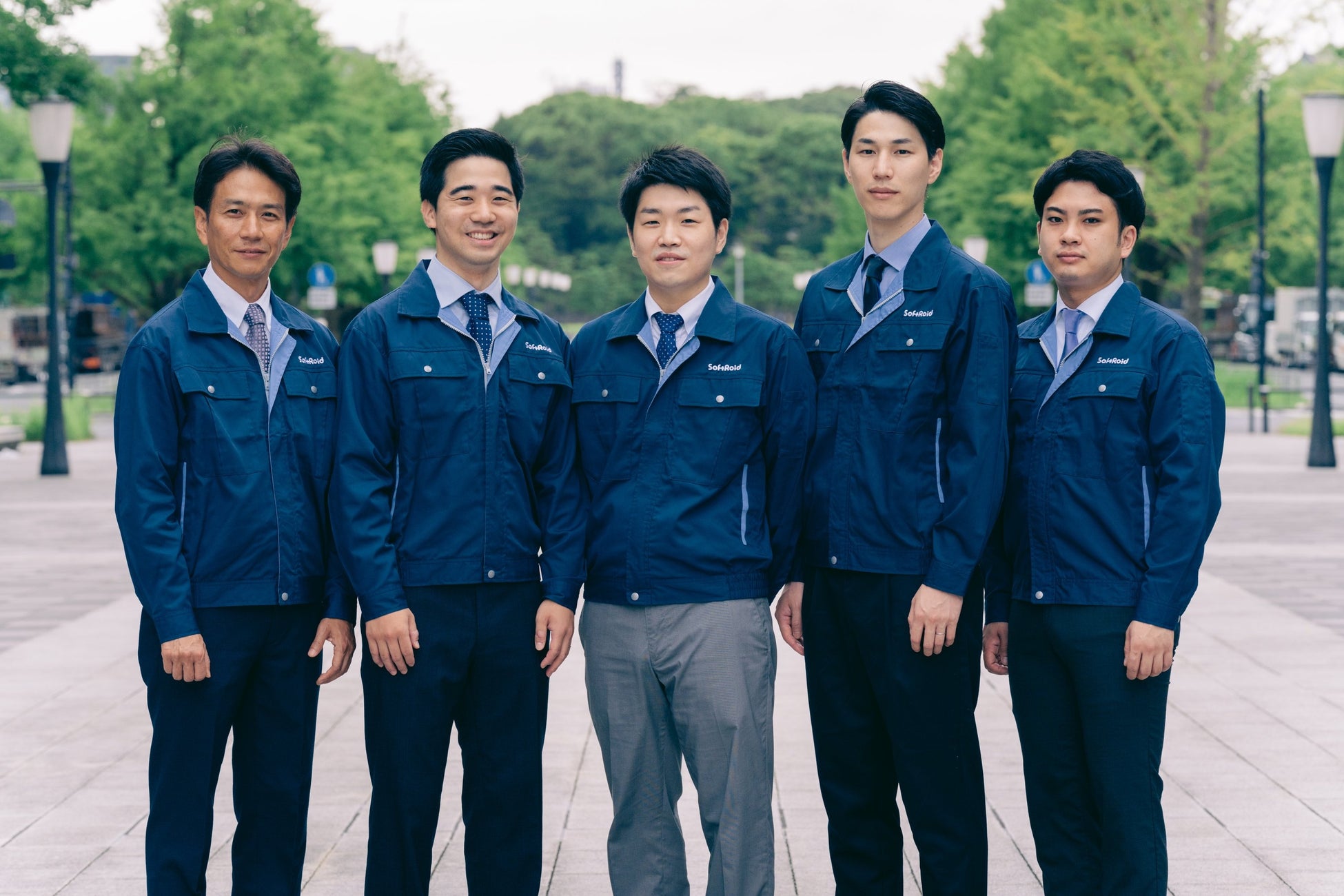 左から:インキュベイトファンド代表パートナー本間、SoftRoid吉田、SoftRoid代表野﨑、SoftRoid山田、SoftRoid千葉