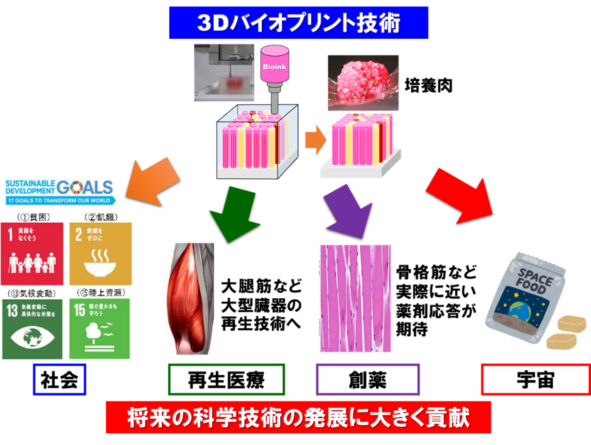 図1.　3Dプリント技術を基盤とする科学技術開発。