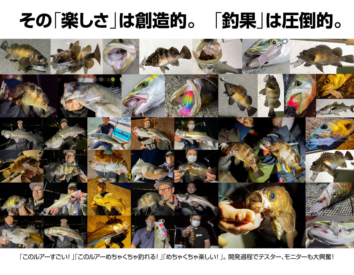 シルエットの強さと直進的なアクションで釣果は圧倒的。