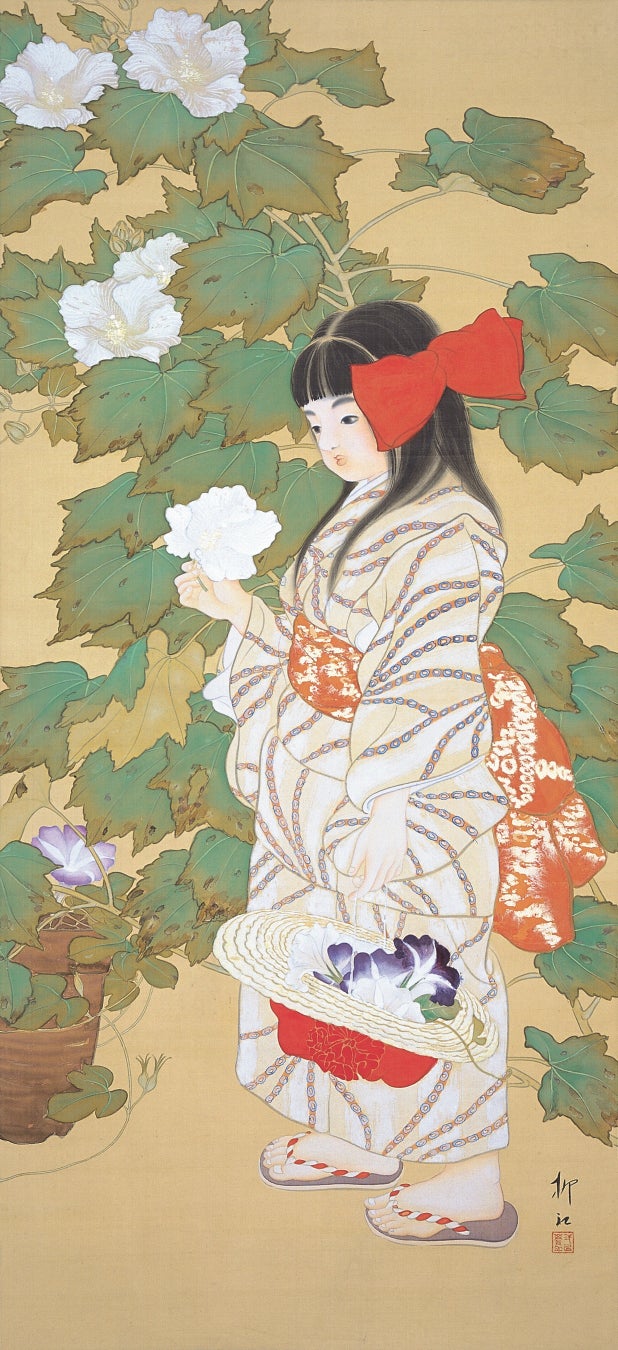 作者不詳(柳江)《夏苑の少女》 1912-1926年