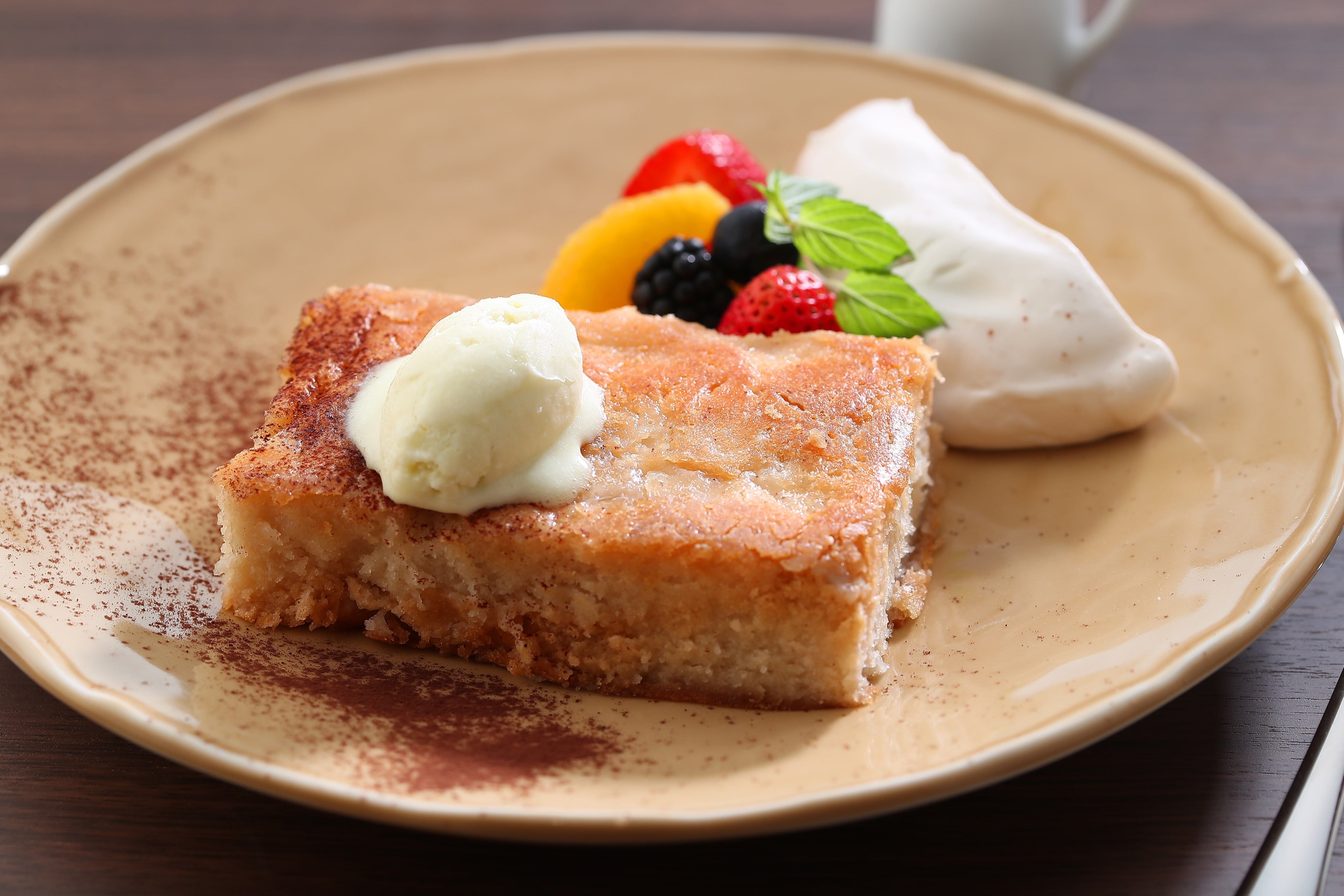 乳、小麦、白砂糖不使用で作る【季節のフルーツと米粉のフレンチトースト】