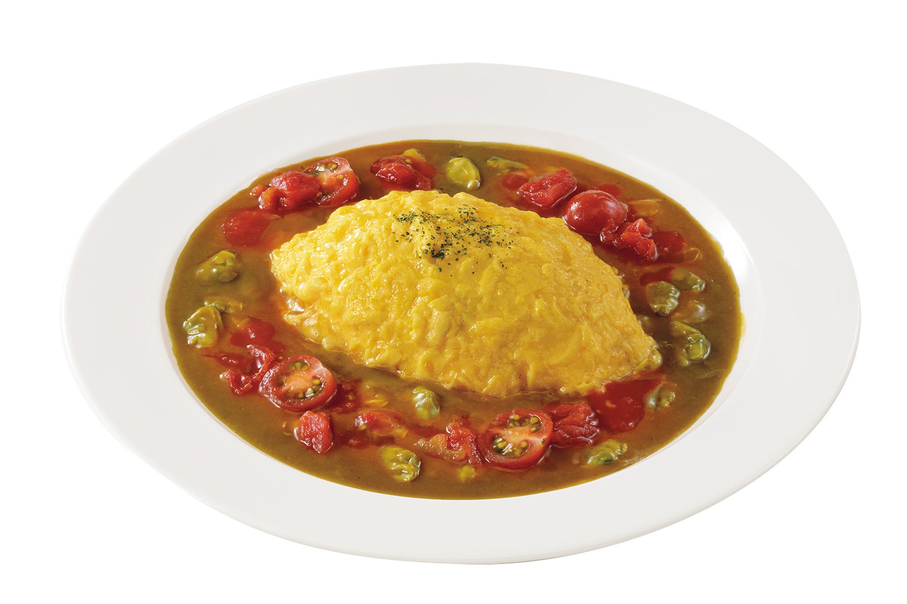 トマトとあさりのオムカレー　1,180円