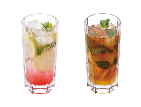 シトラスソーダ（左）／ トロピカルレモンティー（右）各680円