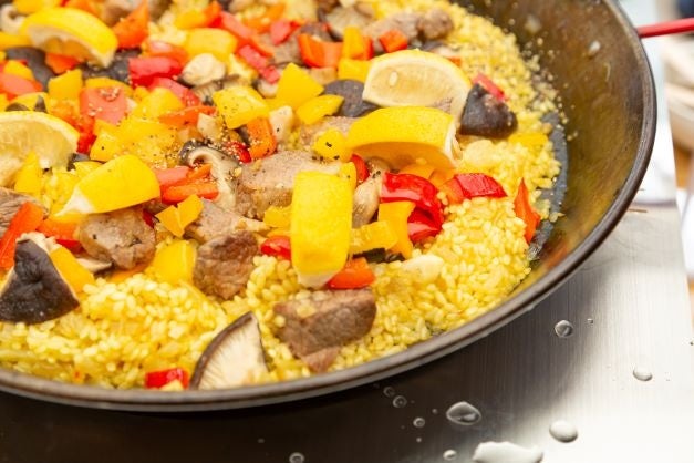 秋野菜とキノコのパエリア