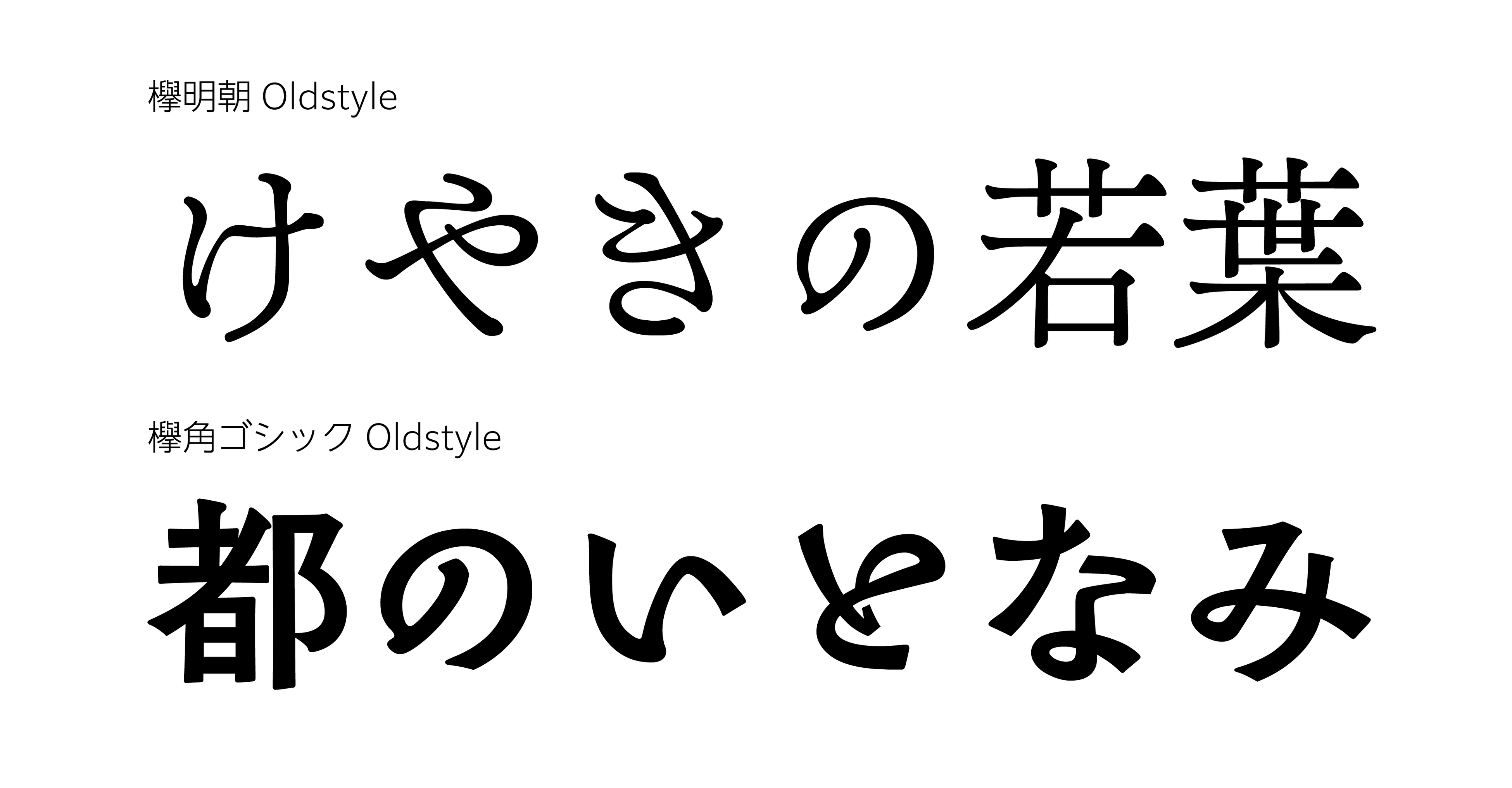モリサワ 2023年度新書体として「欅明朝 Oldstyle」や