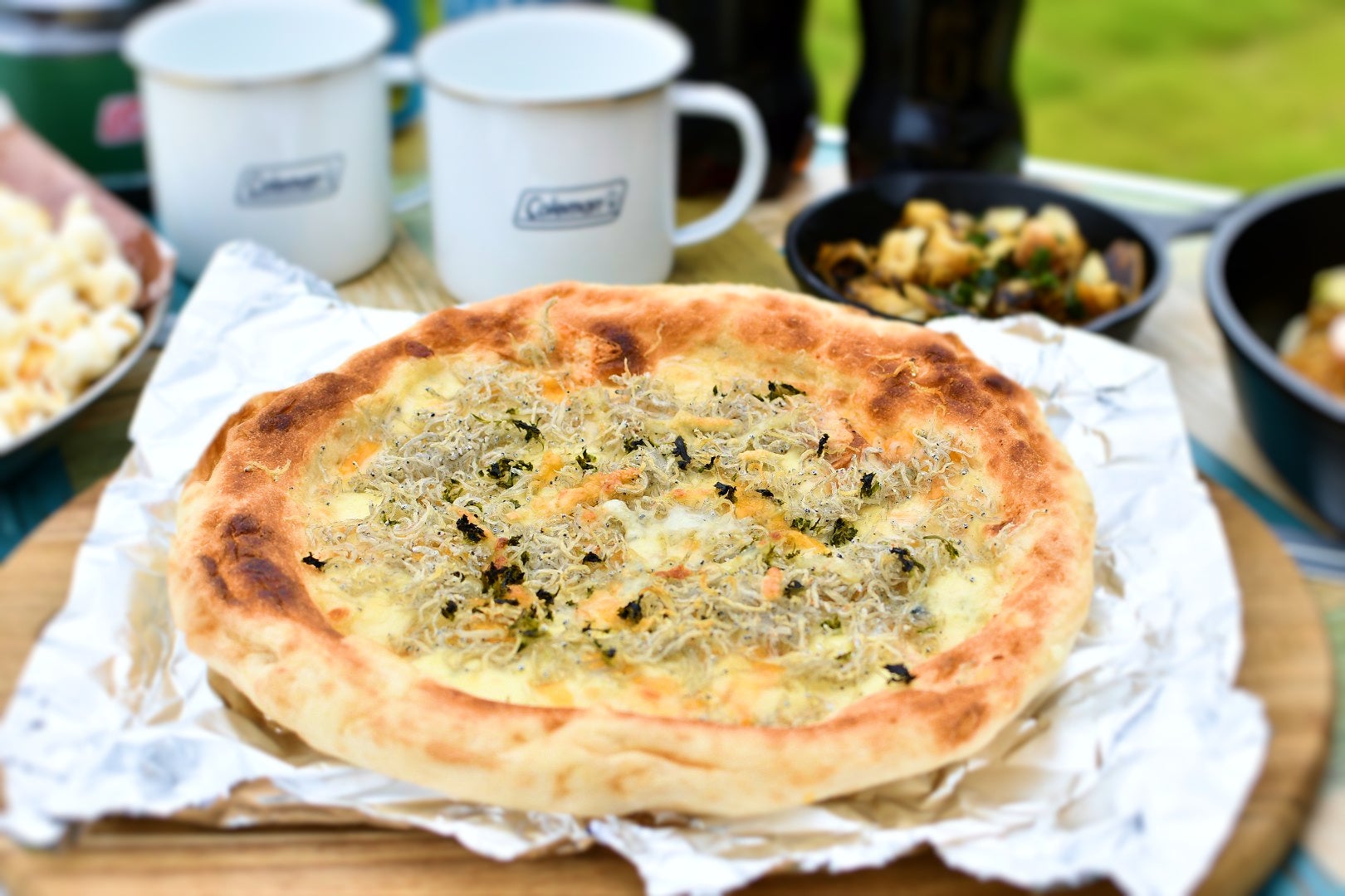 しらすとあおさのピザ