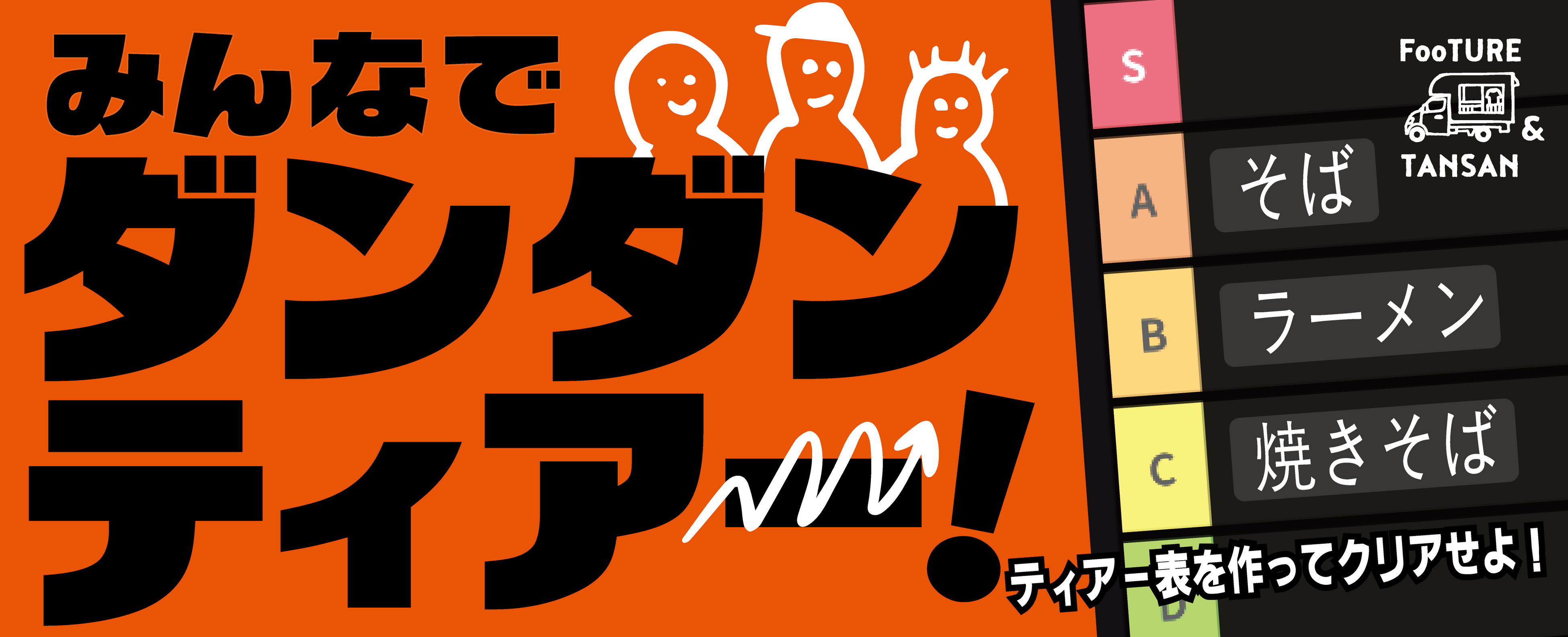 大勢で遊ぶ！協力型ティアー表ゲーム「みんなでダンダンティアー！」