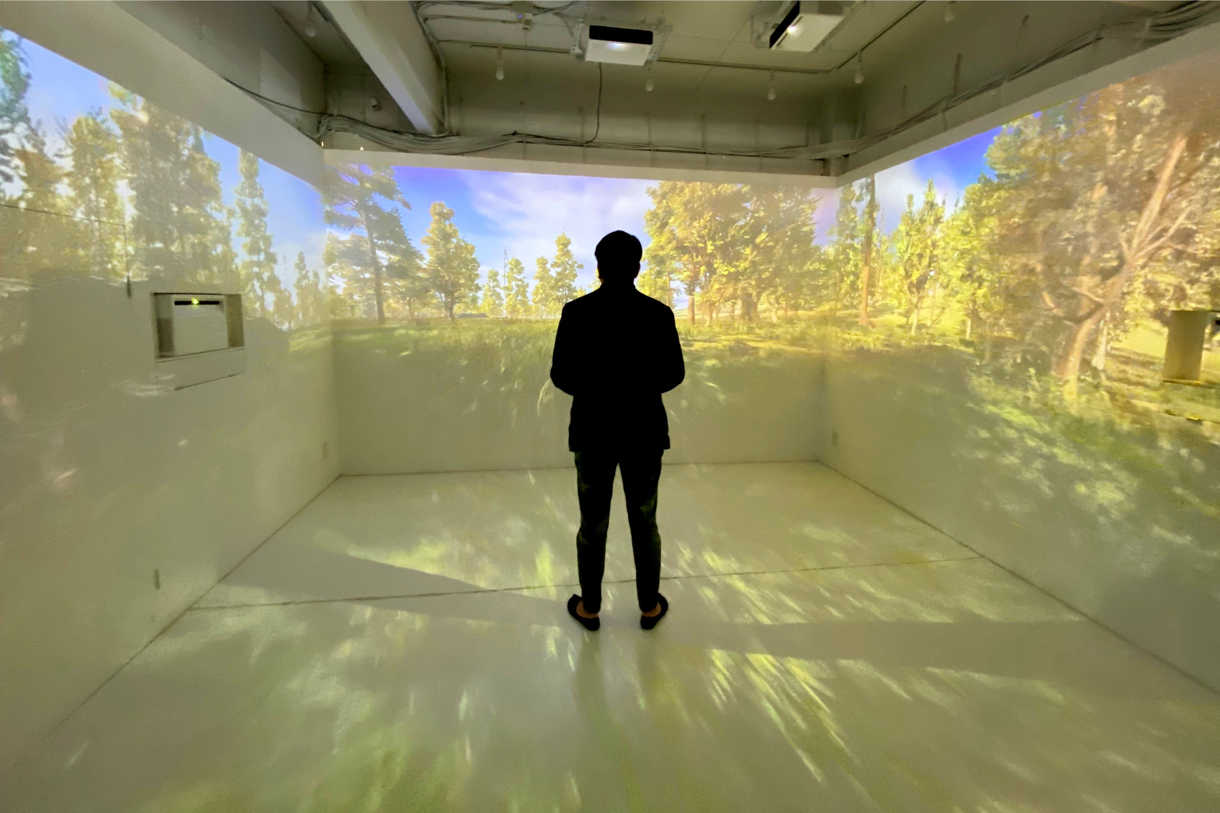 「みんなの」内の4面プロジェクションシステム