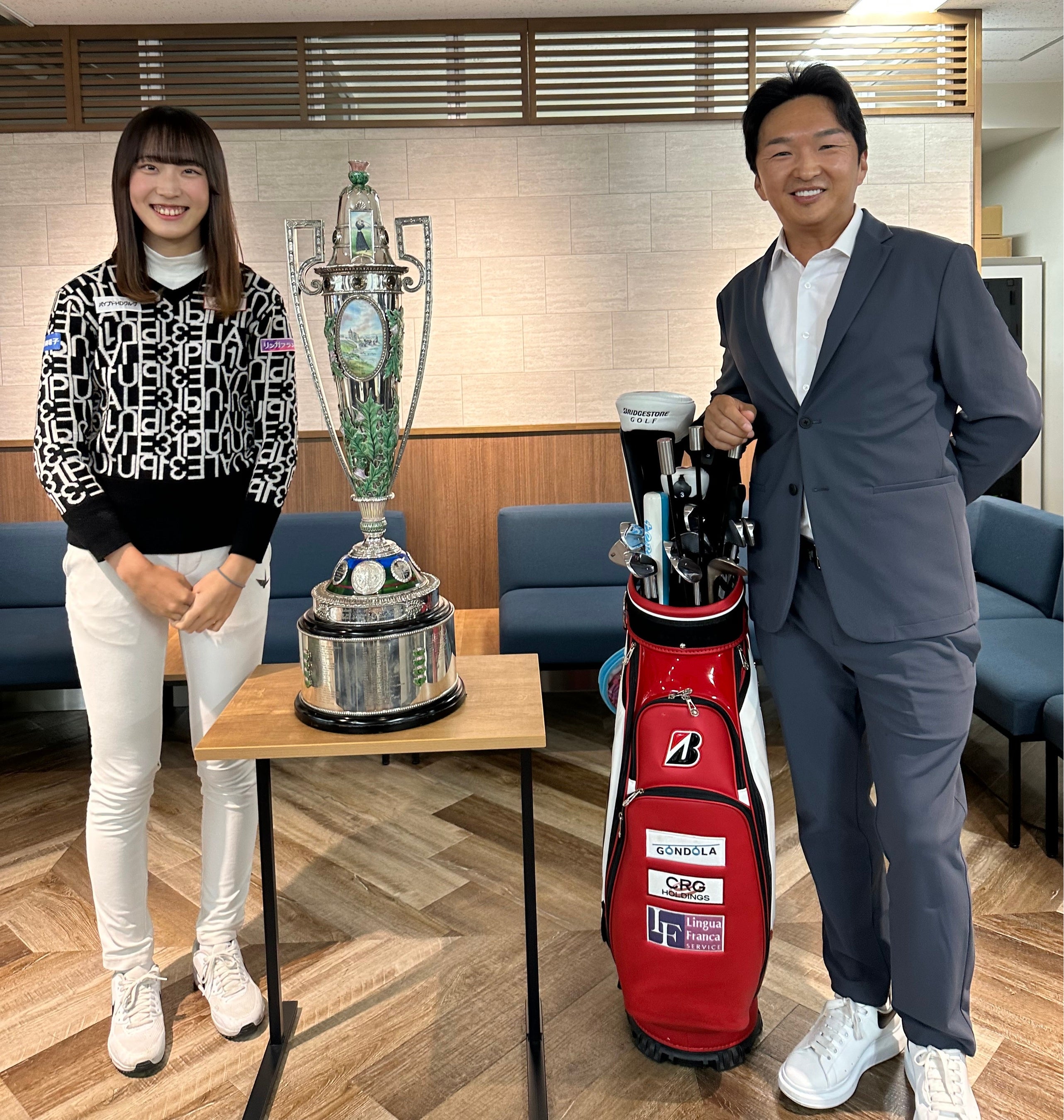【新品未使用】馬場咲希モデル　ブリヂストンキャップ 新品未使用】ブリヂストン スポンサーワッペン付き 馬場咲希