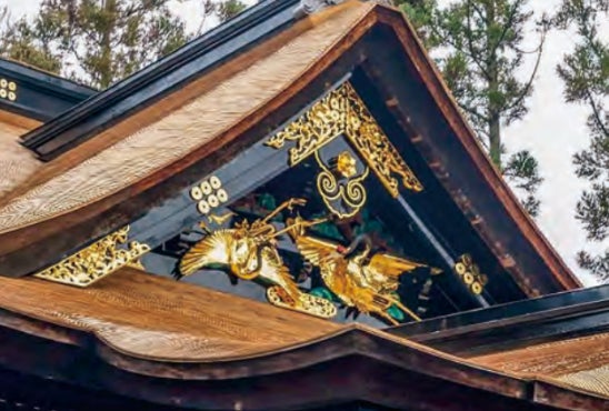 千鳥破風 鶴の彫刻/左甚五郎 作