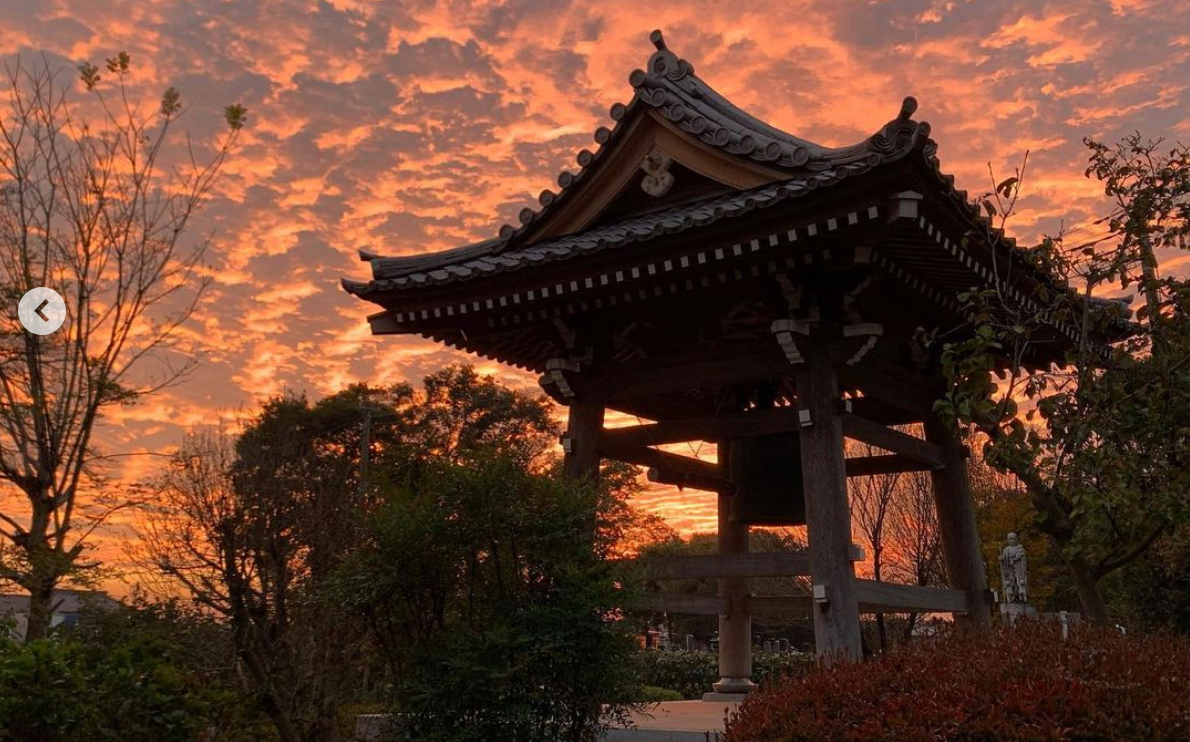 宝林寺の夕焼け